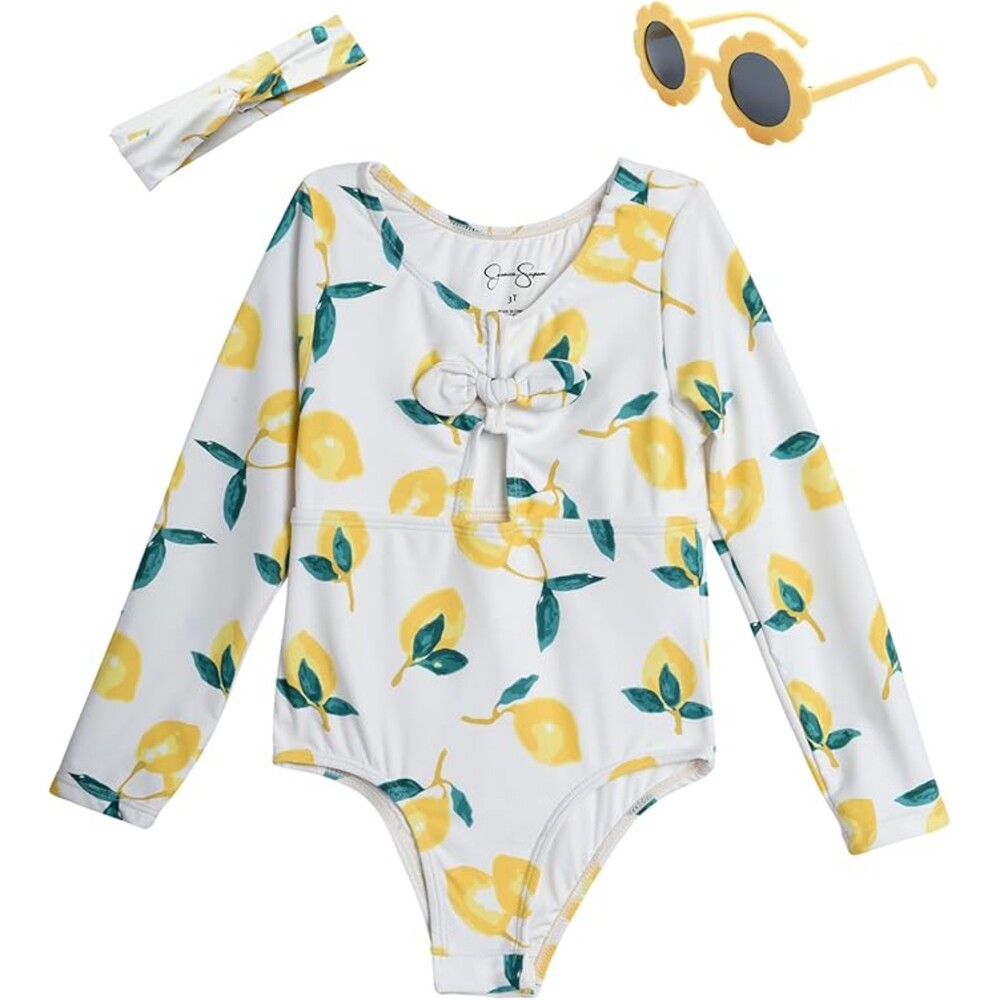 Jessica Simpson Floral Rashguard, Headband & Sunglasses Set Baby SZ 24M:NWT